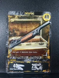 Resident Evil Deck Building Game Replacement Card Weapon Pump-Action Shotgun - Image 1