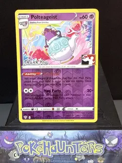 Pokemon Card Polteageist 083/189 ‘Thank You’ Promo Darkness Ablaze Near Mint - Image 1