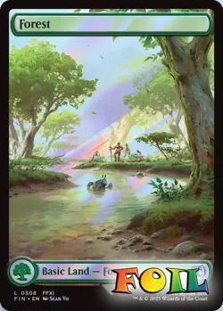 Forest 0308 MTG FINAL FANTASY Land NP Foil - Image 1