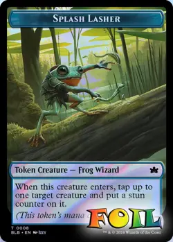 Rat // Splash Lasher Double-Sided Token 13 // 8 MTG Bloomburrow Token NP Foil - Image 2