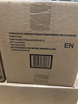 Pokemon Crown Zenith Pikachu Vmax Special Collection Box - 6 Box Sealed Case - Image 1