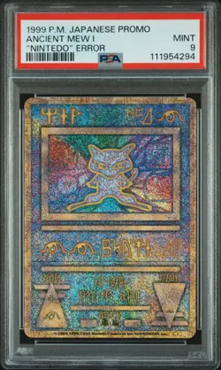 1998-99 POKEMON JPN POKEMON JPN PROMO "NINTEDO" ERR ANCIENT MEW I PSA 9 - Image 1