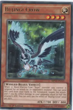 Yugioh Bujingi Crow MP14-EN145 Rare 1st Edition NM x3 Play Set - Image 1