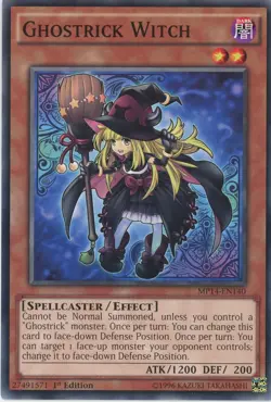 Yugioh Ghostrick Witch MP14-EN140 Common 1st Edition NM x3 Play Set - Image 1