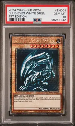 Blue-Eyes White Dragon PSA 10 - MP24-EN001 - Quarter Century Rare - Yugioh - Image 1