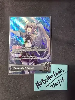 Hololive OCG Nanashi Mumei hBP01-002 OSR EN English Blooming Radiance Card - Image 1