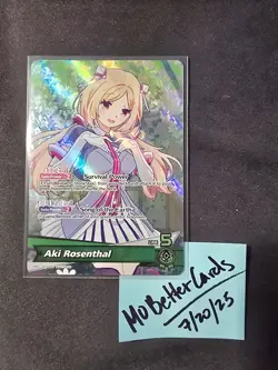 Hololive OCG Aki Rosenthal hBP01-003 OSR EN English Blooming Radiance Card - Image 1