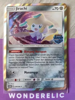 Jirachi 078/SM-P Pokemon Card Indonesia Exclusive Promo Regional League EX - LP - Image 1