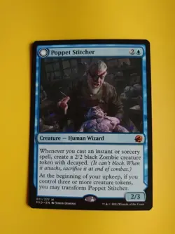 Poppet Stitcher. mythic Human Wizard. MID Magic the Gathering Card. - Image 1