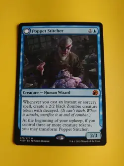 Poppet Stitcher. mythic Human Wizard. MID Magic the Gathering Card. - Image 2