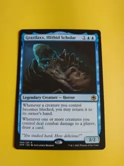 Grazilaxx, Illithid Scholar. AFR rare horror Magic the Gathering Card. - Image 2