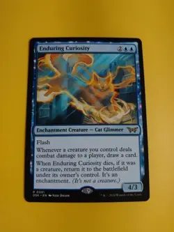 Enduring Curiosity. CAt Glimmer. DSK rare Magic the Gathering Card. - Image 2