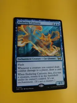 Enduring Curiosity. CAt Glimmer. DSK rare Magic the Gathering Card. - Image 3