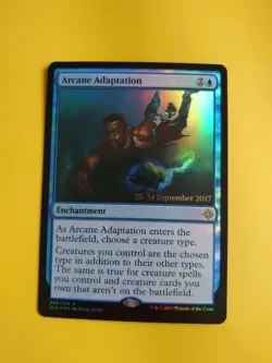 Arcane Adaption FOIL Ixalan pre release Magic the Gathering Card. - Image 1