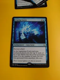 Fraying Sanity HOU Aura Curse rare Magic the Gathering Card. - Image 2
