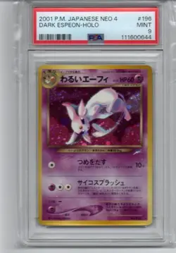 Psa9 Bad Efi Old Under Darkness And Light... Neo Pokemon Card Game 644 - Image 1