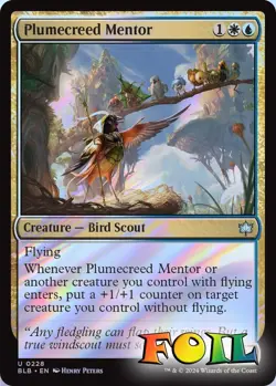 Plumecreed Mentor 0228 MTG Bloomburrow Uncommon NP Foil - Image 1