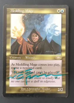 MTG Meddling Mage Signed Chris Moeller - Image 1