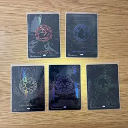 MTG Phyrexia All Will Be One Oil Slick Raised Foil Land 5 set (1 of each) - Image 1