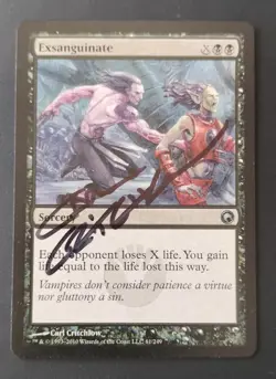 MTG Exsanguinate Signed Carl Critchlow - Image 1