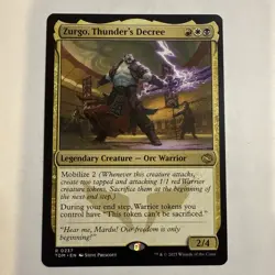 Zurgo, Thunder's Decree NM RARE Tarkir: Dragonstorm [TDM] MTG Regular Mint Reg - Image 1