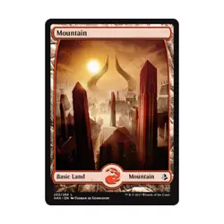 WOTC MtG Amonkhet Mountain #253 (Expanded Border) (C) (Foil) EX - Image 1