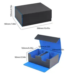400+ Card Deck Storage Box PU Leather Magnetic Cards Holder Box For MTG/TCG/CCG - Image 4