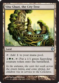 Vitu-Ghazi, the City-Tree - Medium Play MTG Commander 2013 Edition - Image 1