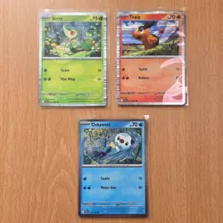 POKEMON - SNIVY 001/086 + TEPIG 011/086 + OSHAWOTT 021/086 - HOLO PROMO SET - Image 1
