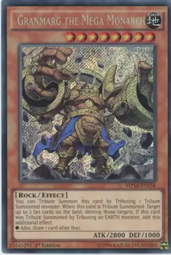 Yugioh Granmarg The Mega Monarch MP14-EN158 Secret Rare 1st NM - Image 1