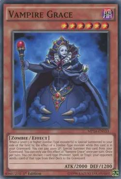 Yugioh Vampire Grace MP14-EN153 Common 1st NM x3 Play Set - Image 1