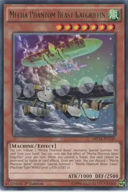 Yugioh Mecha Phantom Beast Kalgriffin MP14-EN150 Rare 1st NM x3 Play Set - Image 1