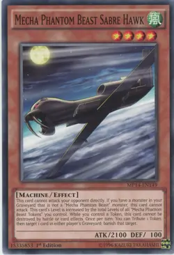 Yugioh Mecha Phantom Beast Sabre Hawk MP14-EN149 Common 1st NM x3 Play Set - Image 1