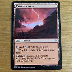 MTG Ramunap Ruins Hour of Devastation Near Mint Magic The Gathering Card ENG - Image 1