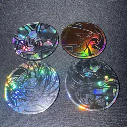 Lot of 4 Coins Pokemon Trading Card Game TCG Lucario/Talonflame/Fennekin - Image 1
