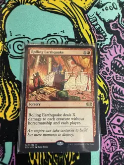 Rolling Earthquake Double Masters Regular Rare Magic MTG - Image 1