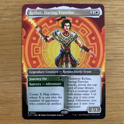 MTG Ixalan Kellan, Daring Traveler (Borderless) NM Lost Carverns Of Ixalan Rare - Image 1