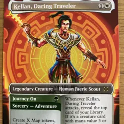 MTG Ixalan Kellan, Daring Traveler (Borderless) NM Lost Carverns Of Ixalan Rare - Image 2