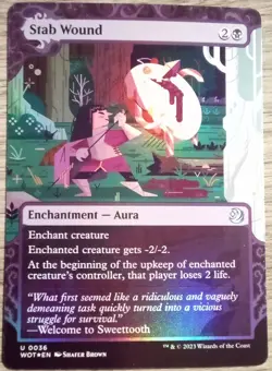 Stab Wound #0036 MTG Wilds Of Eldraine Enchanting Tales Foil Uncommon Near Mint - Image 1