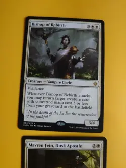 Bishop of Rebirth & Mavren Fein, Dusk Apostle. ixalan Rare cleric mtg card x2 - Image 3
