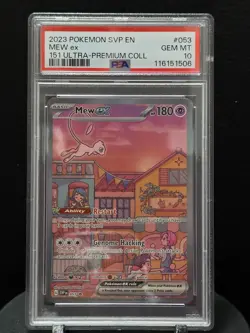 2023 POKEMON SVP EN-SV BLACK STAR PROMO 151 ULTRA-PREM COLL #053 MEW EX PSA 10 - Image 1