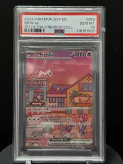2023 POKEMON SVP EN-SV BLACK STAR PROMO 151 ULTRA-PREM COLL #053 MEW EX PSA 10 - Image 1