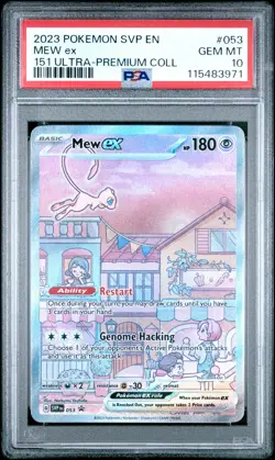 2023 POKEMON SVP EN-SV BLACK STAR PROMO 151 ULTRA-PREM COLL #053 MEW EX PSA 10 - Image 1