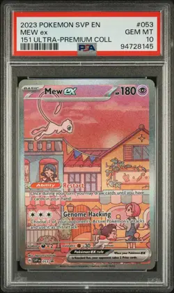 2023 POKEMON SVP EN-SV BLACK STAR PROMO 151 ULTRA-PREM COLL #053 MEW EX PSA 10 - Image 1