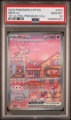 2023 POKEMON SVP EN-SV BLACK STAR PROMO 151 ULTRA-PREM COLL #053 MEW EX PSA 10 - Image 1