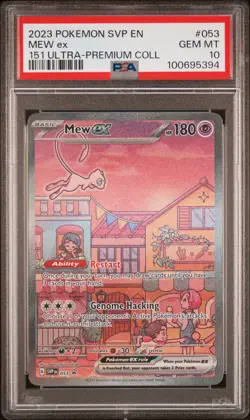 2023 POKEMON SVP EN-SV BLACK STAR PROMO 151 ULTRA-PREM COLL #053 MEW EX PSA 10 - Image 1