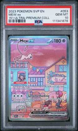 2023 POKEMON SVP EN-SV BLACK STAR PROMO 151 ULTRA-PREM COLL #053 MEW EX PSA 10 - Image 1