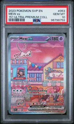 2023 POKEMON SVP EN-SV BLACK STAR PROMO 151 ULTRA-PREM COLL #053 MEW EX PSA 10 - Image 1
