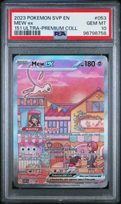 2023 POKEMON SVP EN-SV BLACK STAR PROMO 151 ULTRA-PREM COLL #053 MEW EX PSA 10 - Image 1