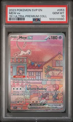 2023 POKEMON SVP EN-SV BLACK STAR PROMO 151 ULTRA-PREM COLL #053 MEW EX PSA 10 - Image 1